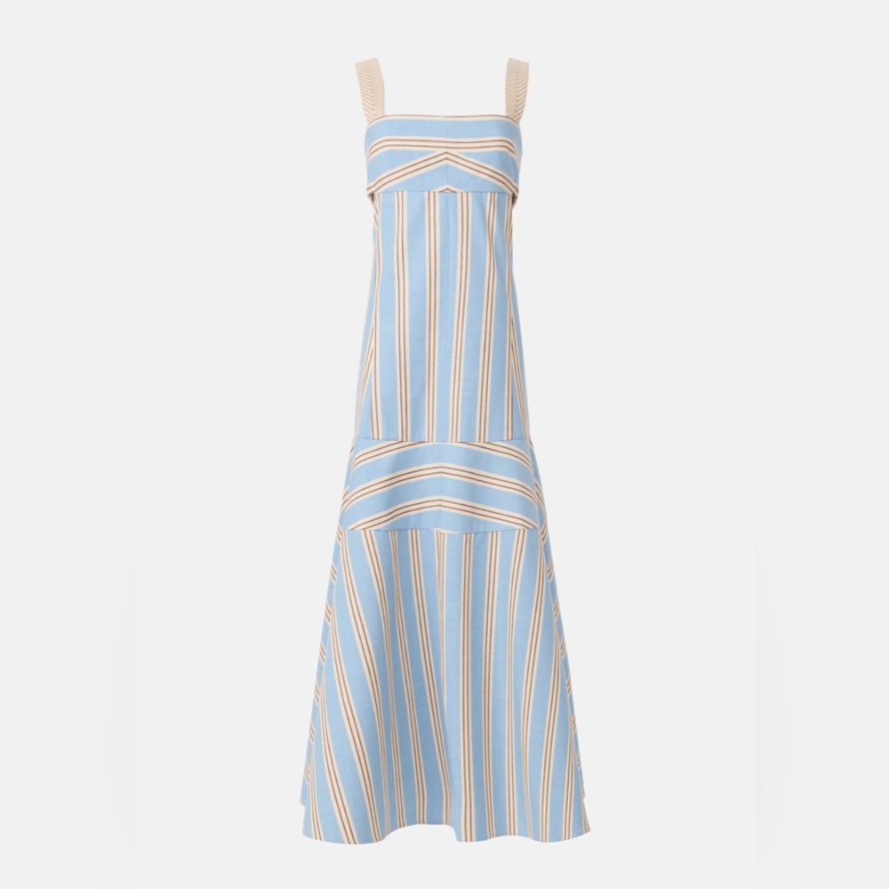 Alexis Blue and Cream Striped Maxi Dress